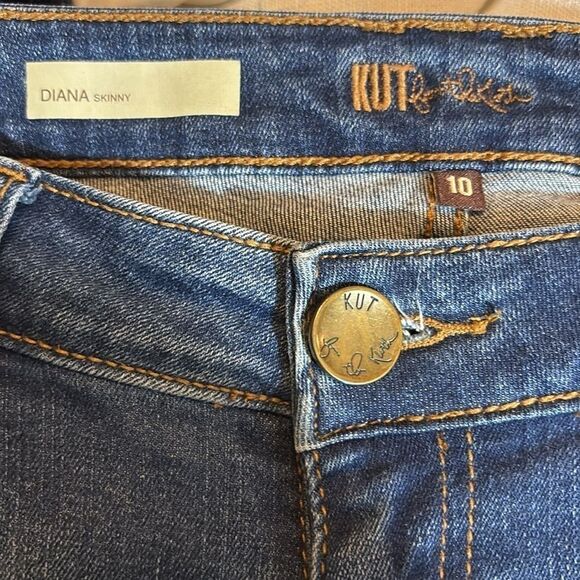 KUT FROM THE KLOTH Diana Skinny Blue Women's Jeans 10 - Picture 4 of 6